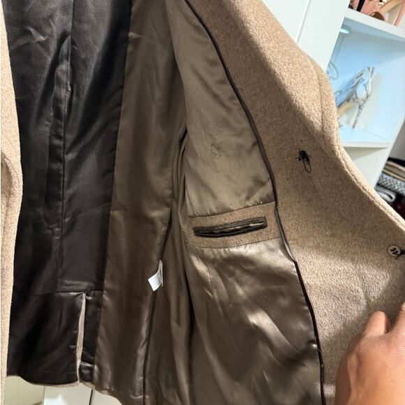 Calvin Klein Wool Cashmere Blend Peacoat Women’s XL Classic Button Coat in Oat - Picture 7 of 15